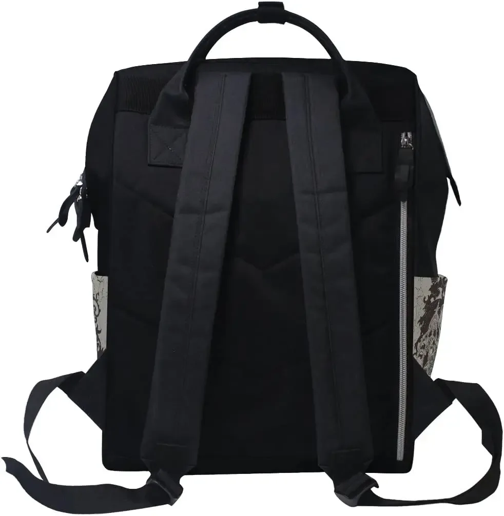 sac à dos gothique punk à motif de crâne pour maman, sacoche de voyage, à couches, de jour, pour soins de bébé, de grande capacité