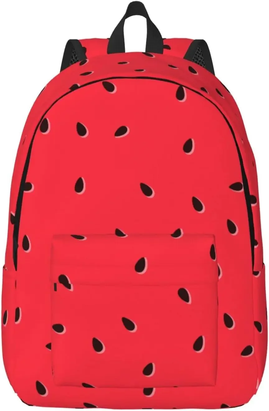 sac à dos en toile pour homme et femme, observateur, décontracté, tranches d'eau neutres et feuilles tropicales, pour ordinateur portable, voyage en plein air