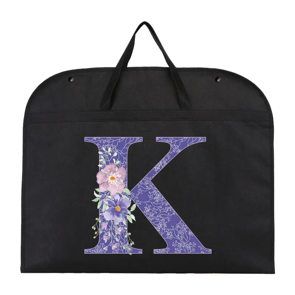 vêtements suspendus housse anti-poussière organisateur robe costume manteau sac de rangement violet fleur sacs à vêtements garde-robe suspendus organisateurs de vêtements