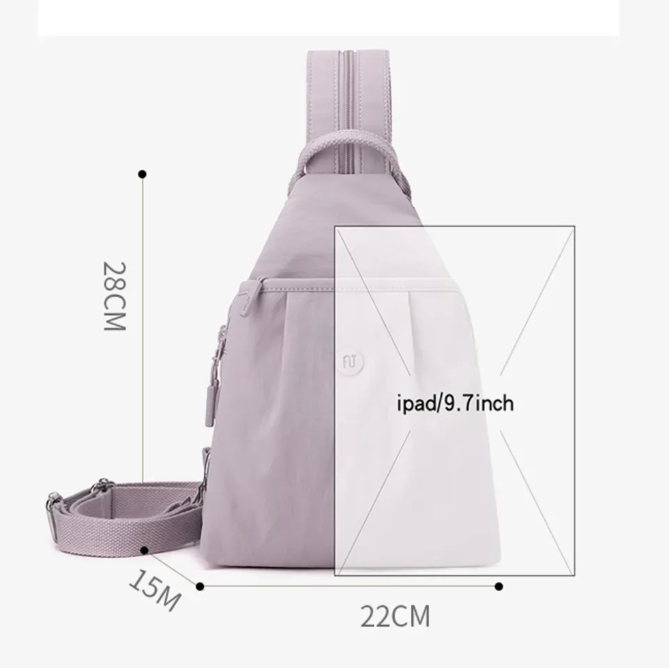 aotian sacs à dos imperméables multifonctionnels poitrine bandoulière sacs à bandoulière pour femmes adolescentes voyage sac de bouteille d'eau en nylon
