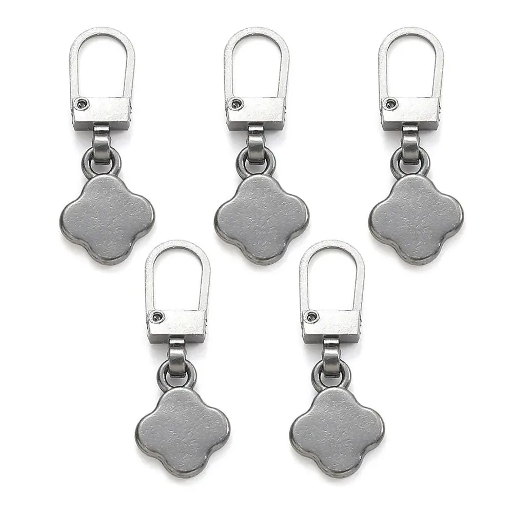 extracteurs de fermeture éclair en métal détachables, 5 pièces, pour curseurs de fermeture éclair, languette de traction, sacs de couture, doudoune, kits de réparation de fermetures éclair