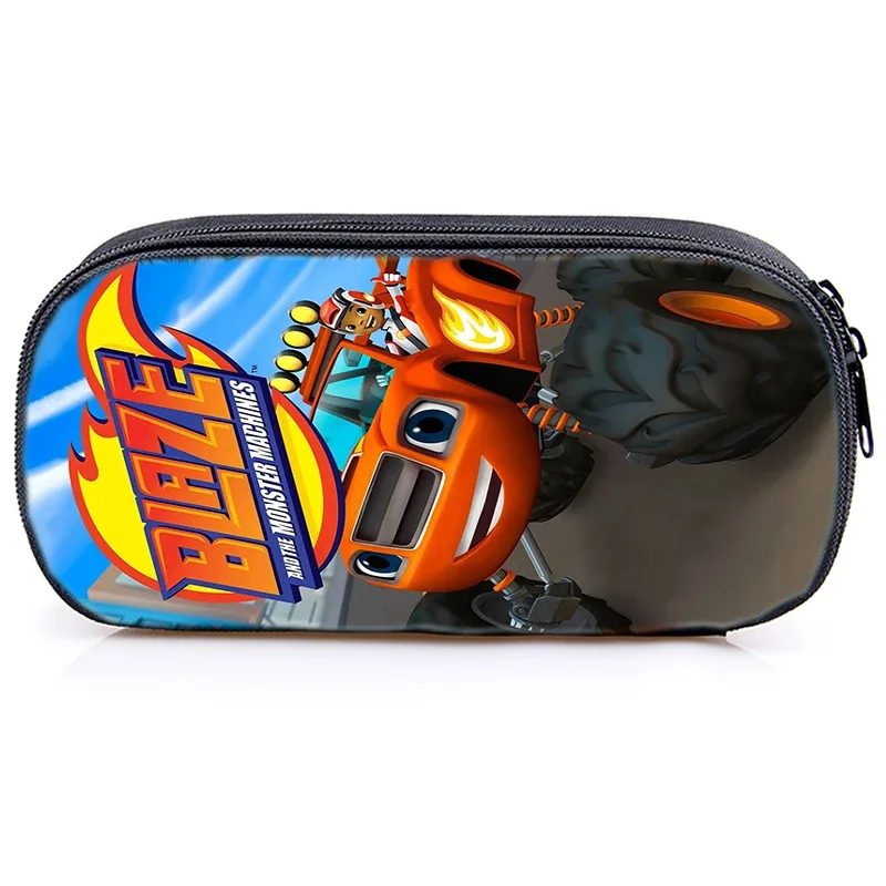sac à dos blaze and the monster machines, 3 pièces, sac d'école pour enfants avec sacs à bandoulière, trousse à crayons, sac à dos blaze car pour garçons et filles