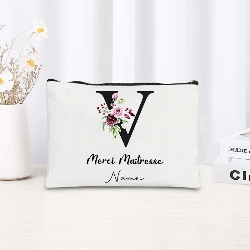 sac de maquillage personnalisé pour femmes, tendance blanche, vente chaude, pour mariage en plein air, fête d'enterrement de vie de célibataire, voyage, pochette de rangement pour rouge à lèvres