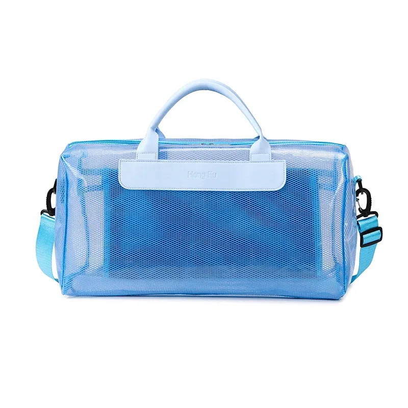 sac de rangement pour équipement de natation avec séparation sec/humide, sac élégant pour sources chaudes et fitness, sac de plage transparent et durable pour étudiants