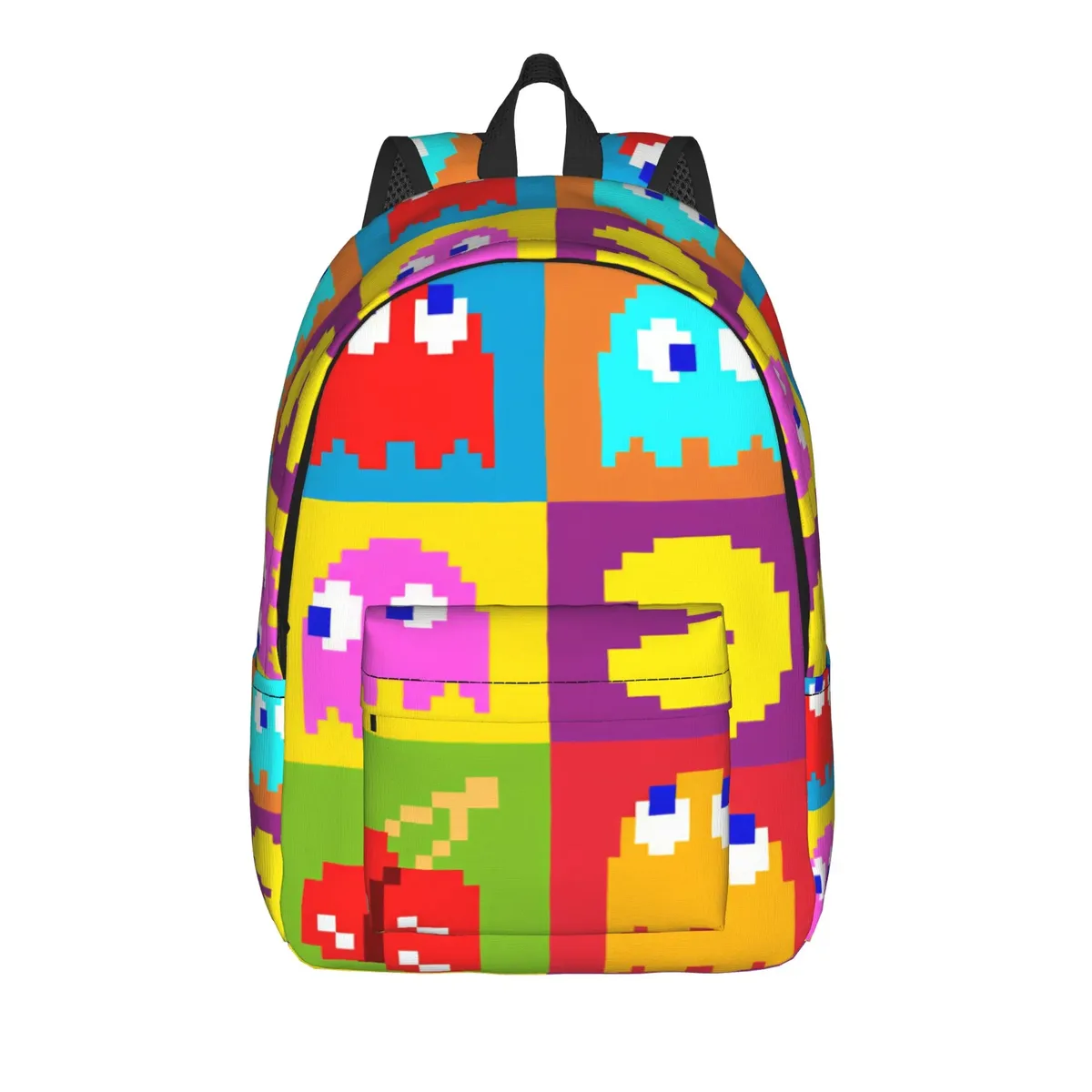 sac à dos pac-man, sacs à dos modernes pour hommes, sacs de voyage à motifs, sacs d'école secondaire, sac à dos de haute qualité