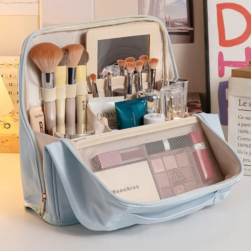 trousse de maquillage portable, sac de voyage suspendable, imperméable, pliable, trousse de toilette de voyage verticale, sac de rangement domestique