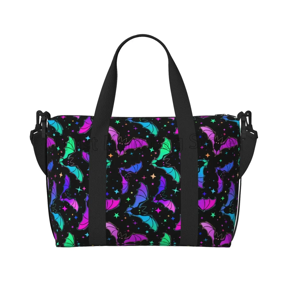 goth halloween chauves-souris imprimer sac de sport chauves-souris noires animaux volants sacs de voyage de nuit sac à bagages sacs de week-end pour femmes hommes
