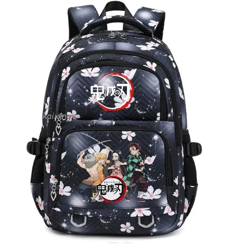 sac à dos décontracté imprimé demon slayer nezuko kamado, tendance, pour étudiants (collège, lycée), garçons, filles, sac de voyage pour ordinateur portable, pour femmes, idéal pour l'extérieur
