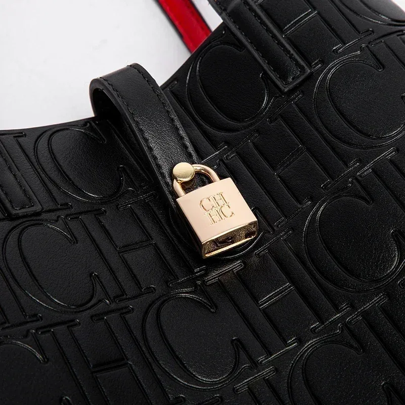 sac à main ch de haute qualité, imprimé lettres, grande capacité, couleur unie, aspect haut de gamme, polyvalent, sac à bandoulière pour femme