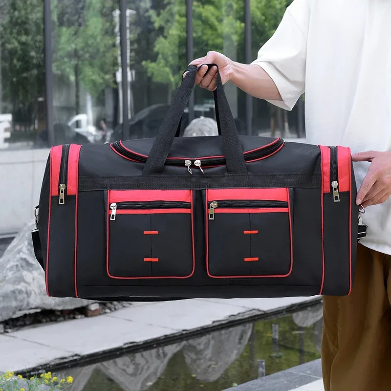 sac de voyage sportif pour hommes, grande capacité, sac à bandoulière multi-poches