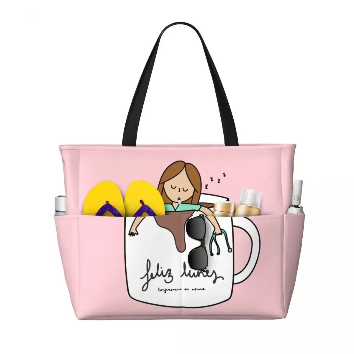 sac fourre-tout de voyage médical personnalisé enfermera en apuros pour femmes, sacs d'épicerie à bandoulière de grande capacité