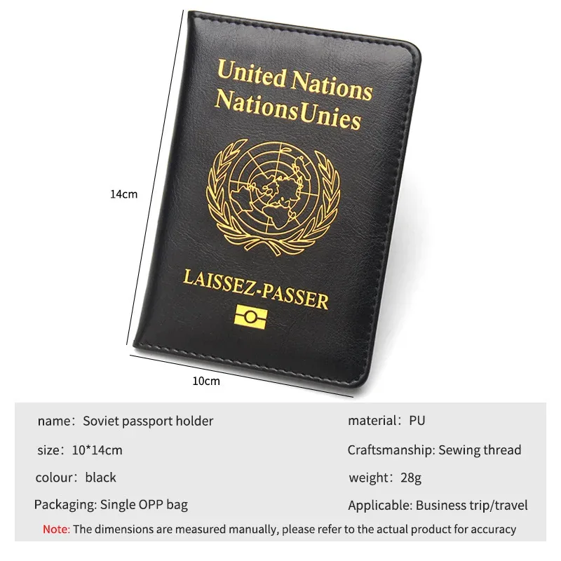 porte-passeport d'affaires léger et portable, protection, design mince, motif un transfrontalier, couverture de passeport unisexe en cuir pu