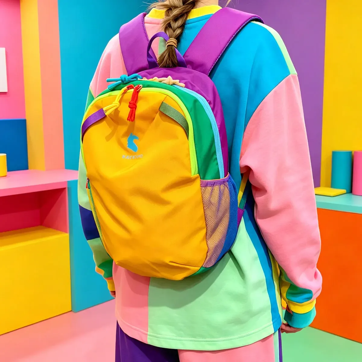 sac à dos de sport tendance style dopamine, en nylon léger, grande capacité, décontracté, pour la randonnée et l'alpinisme