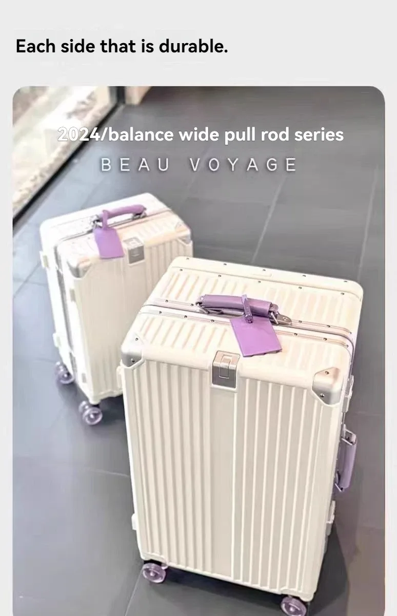 bagage à roue de patinage, valise d'embarquement de 20 pouces, étui de voyage de 24 pouces, boîte de mot de passe premium, boîtier de chariot durable, nouvelle collection 2025