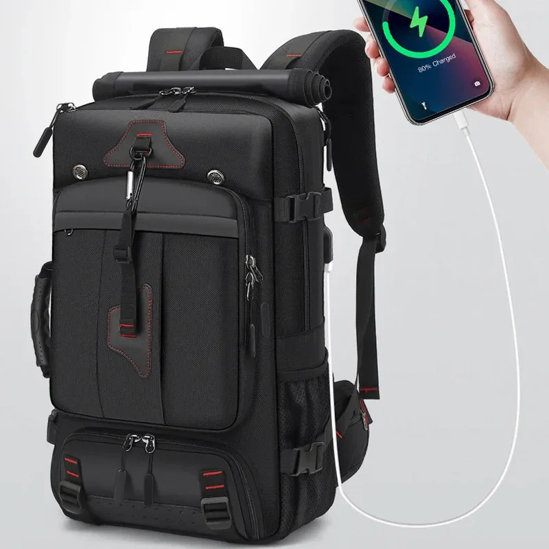 sac à dos de voyage extensible multifonctionnel, sac à dos de randonnée en plein air avec compartiment à chaussures indépendant, sac à bagages de grande capacité