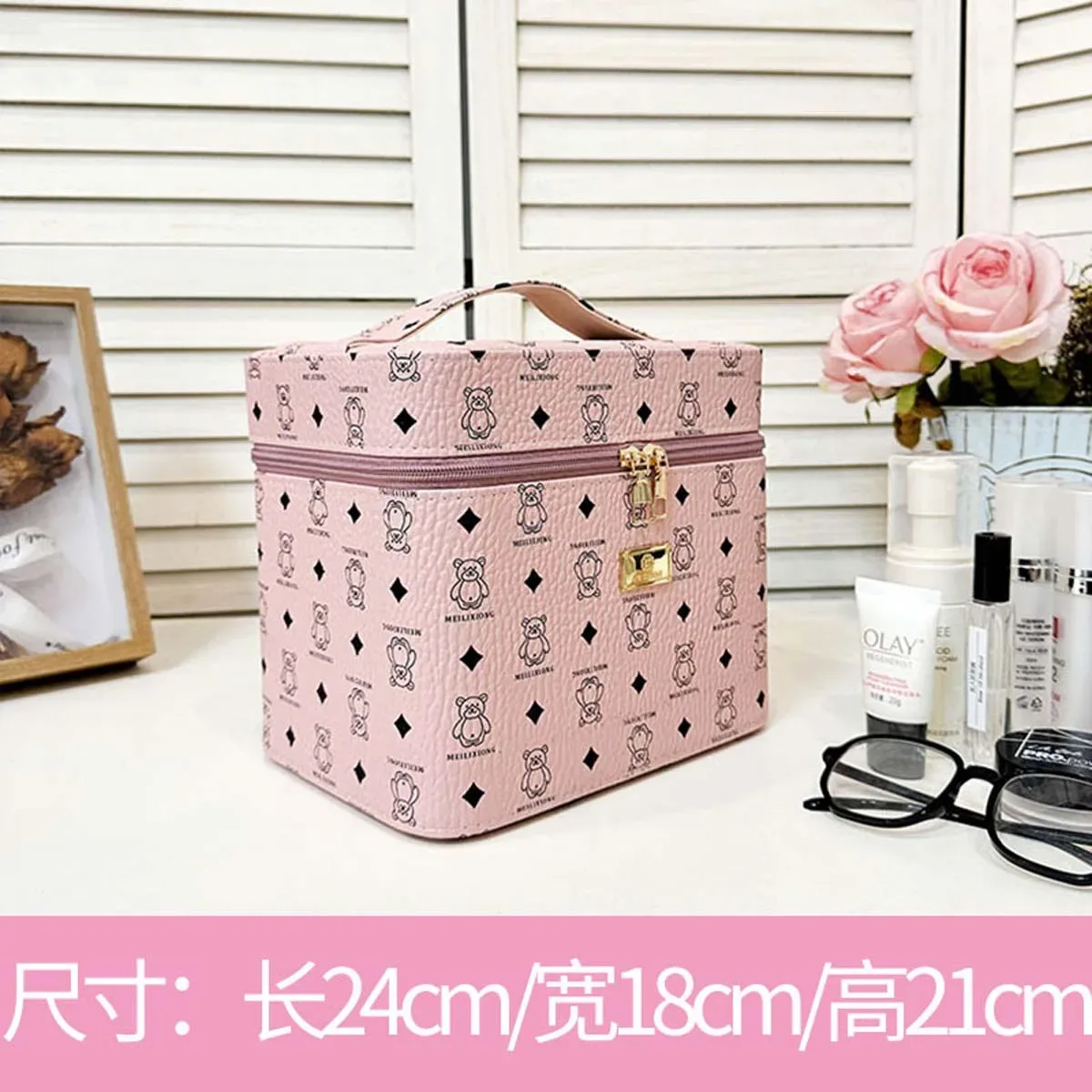 trousse de maquillage chancelier avancée, haute qualité, grande capacité, portable, boîte de rangement de cosmétiques, valise de voyage spéciale, mode, nouveau