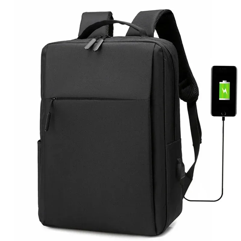 Sac à dos pour ordinateur portable 15,6 pouces pour homme, sac à dos de voyage en nylon, sac à dos pour ordinateur portable avec charge USB, sacs à dos d'école imperméables pour homme