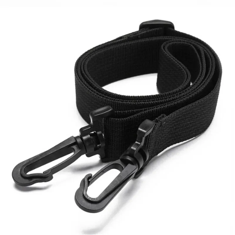 sangle de sac d'ordinateur de 2,5 cm de large en sangle pp pour sac à main, porte-documents, sac bandoulière pour homme, bandes longues réglables, noires