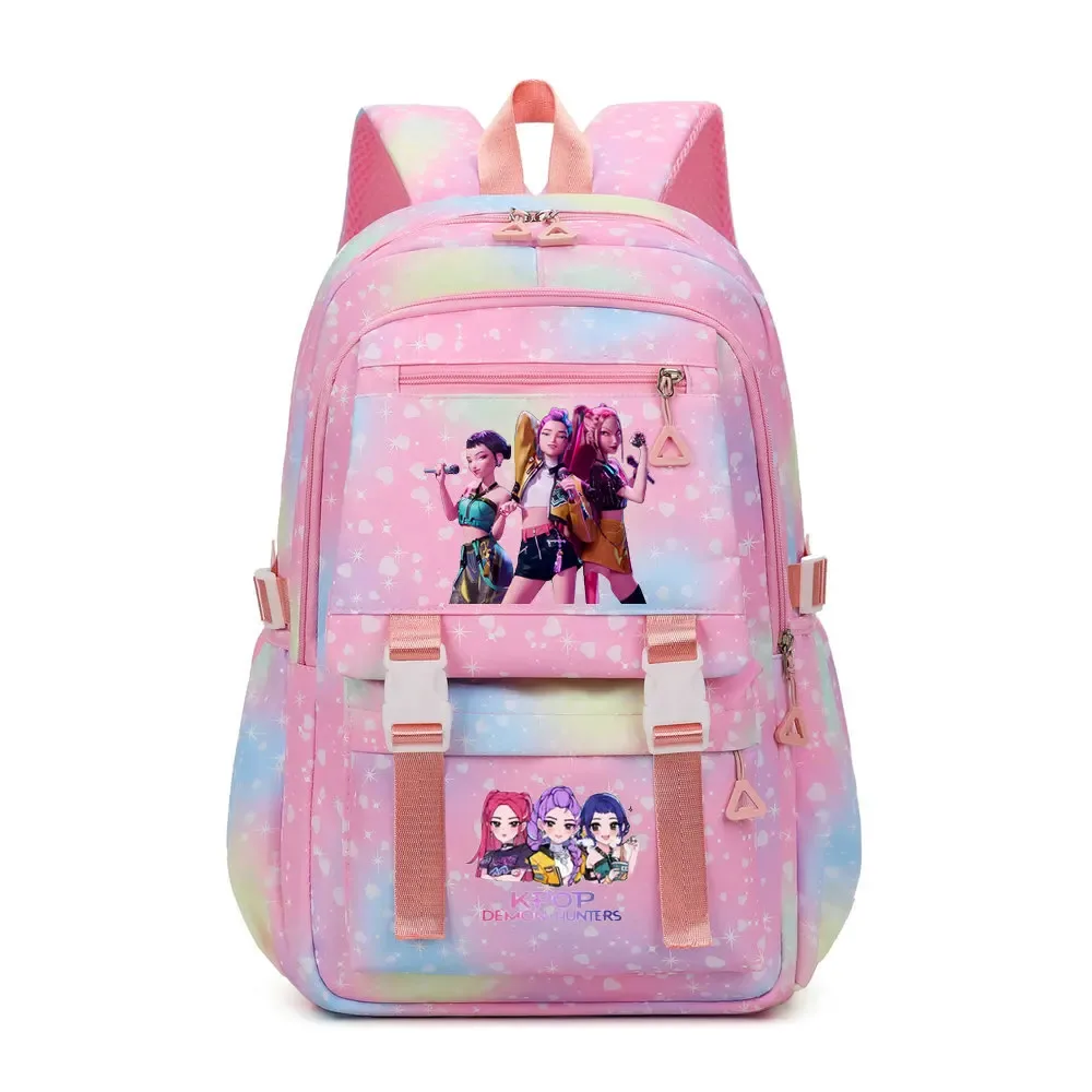 sac à dos kpop demon hunters en toile pikachu pour garçons, filles, adolescents, sac d'école, sac à dos pour hommes et femmes, sacs de voyage mochilas