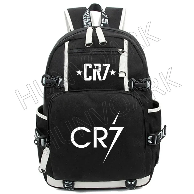sac à dos usb cr7 pour superstars du football, sac de voyage pour ordinateur portable, sacs d'école noirs pour hommes, sacs d'école pour étudiants, mochilas, cadeau