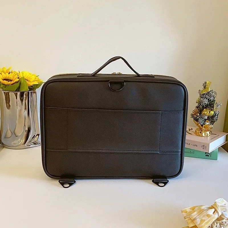 sac de maquillage de beauté en cuir pu, nécessaire, étanche, nouvelle trousse de maquillage de grande capacité, sac à cosmétiques professionnel