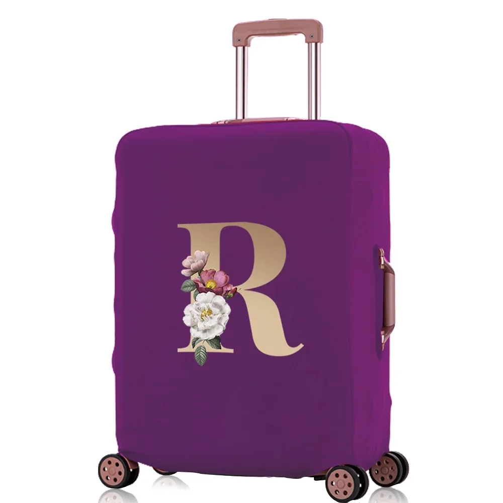 juste de protection élastique pour bagages, housses anti-poussière, motif lettre dorée, valise trolley, sac de voyage, 18-32