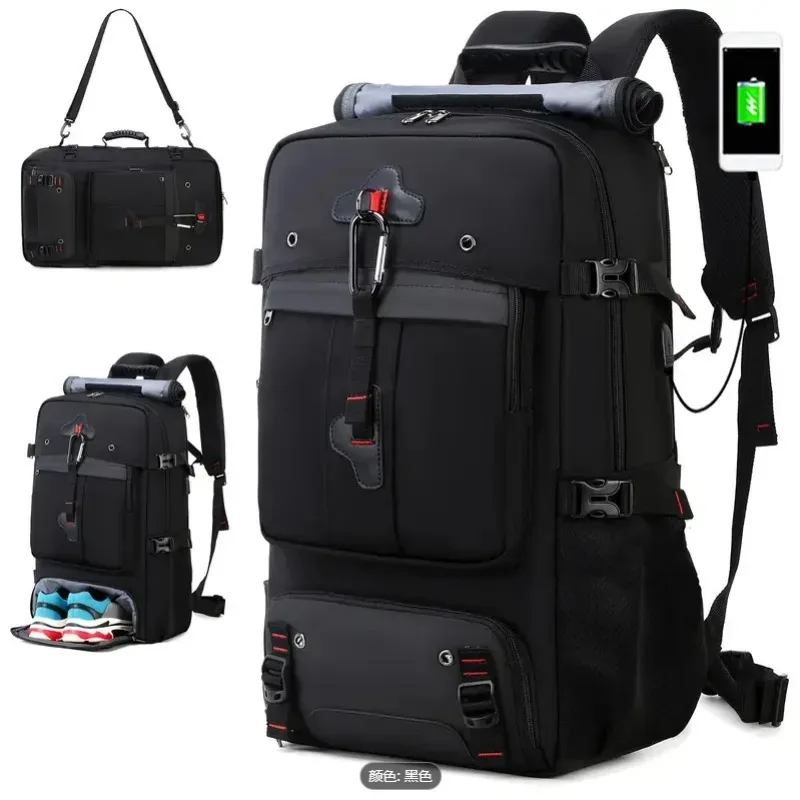 sac à dos de voyage 25l/36l/50l avec port de charge usb pour hommes, sac à dos décontracté grande capacité pour ordinateur portable, idéal pour les voyages d'affaires et les déplacements.