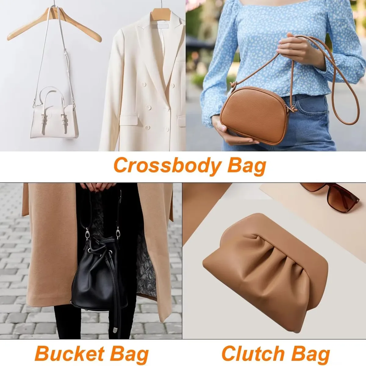 sangle d'épaule longue en cuir pour sac bandoulière, sangle de remplacement réglable, accessoires pour sacs à main, sangle diy pour sacs à main