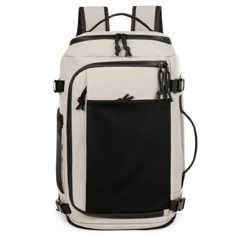 sac de voyage pour hommes et femmes, sac à dos de fitness multifonction de grande capacité avec rangement de chaussures, séparation sèche et humide, cartable étanche
