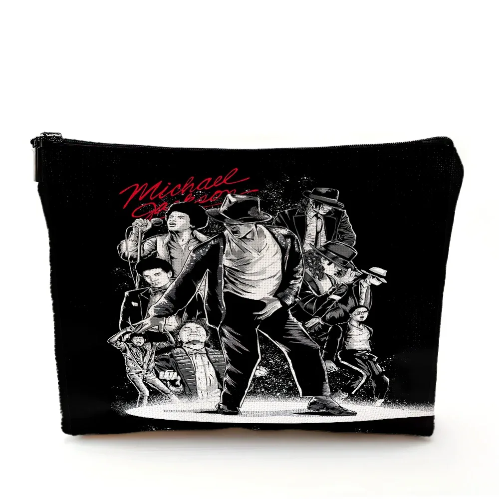 sac à cosmétiques michael jackson, sacs de maquillage double imprimé super star, sac à main de mariage pour femmes, organisateur de voyage pour dames, portefeuille pour enfant