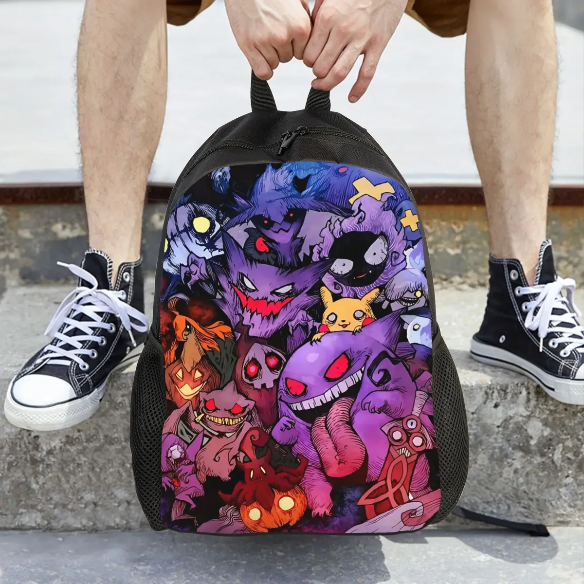 sacs à dos pokemon gengar, sac à dos de bureau, sac à dos de grande capacité