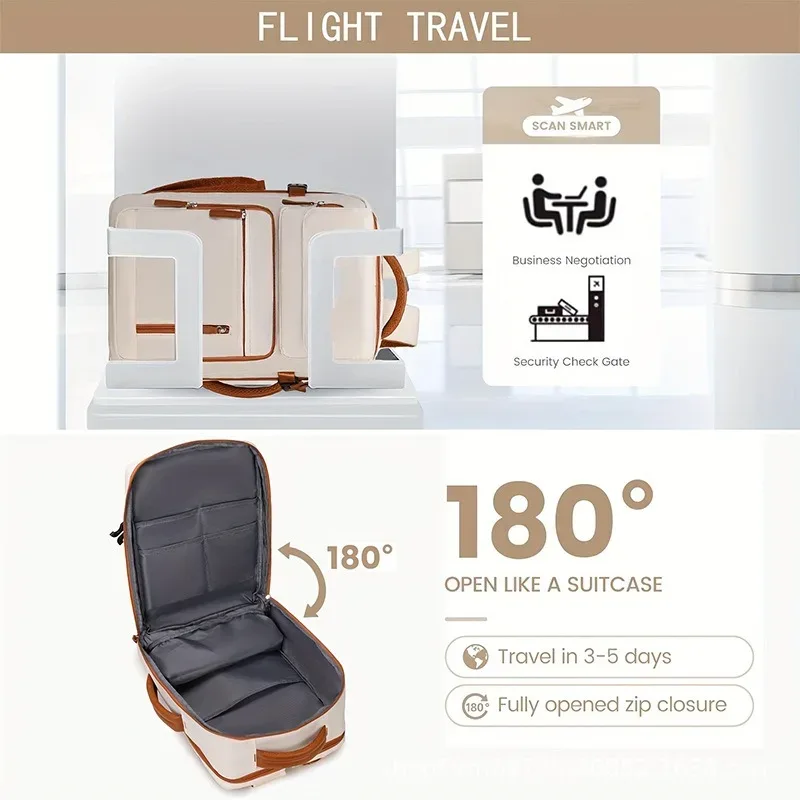 sac à dos de voyage pour femme avec compartiment à chaussures adapté pour ordinateur portable de 15,6 pouces, sac à dos à bandoulière réglable