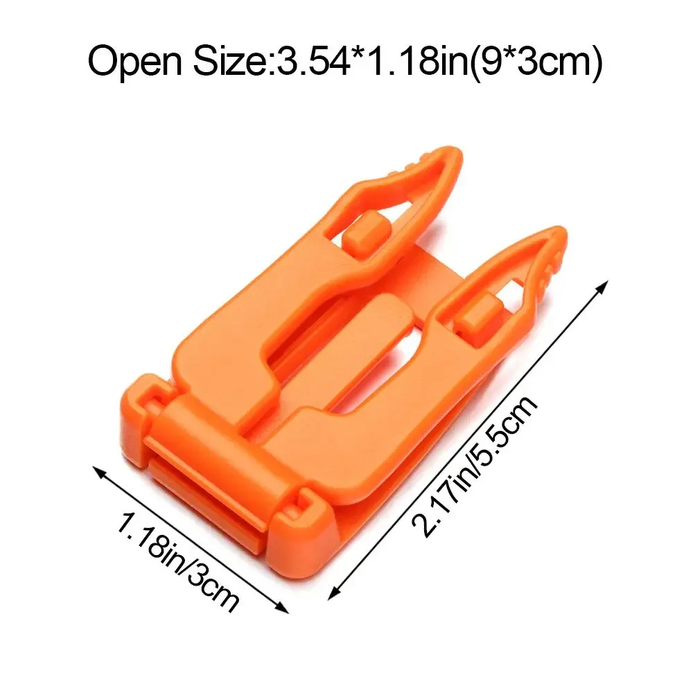 clip molle en plastique pour équipement de camping, boucle de sac de camping, sangle molle, boucle polyvalente, clip de sangle de sac à dos