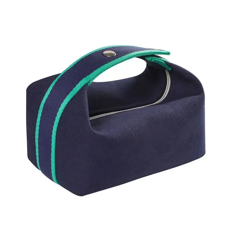 sac en toile à main pour femme, trousse de maquillage portable personnalisable avec nom, sac de rangement de voyage brodé avec nom, cadeau pour fille