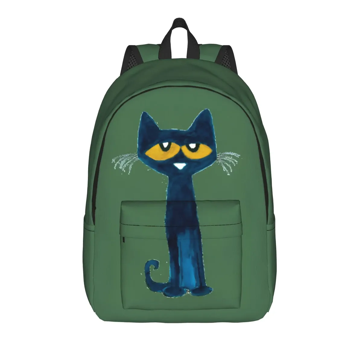 sac à dos cartoon pete the cat pour hommes et femmes, sac à bandoulière tendance pour étudiants, sac à bandoulière pour le travail, sac à bandoulière pour le collège, durable