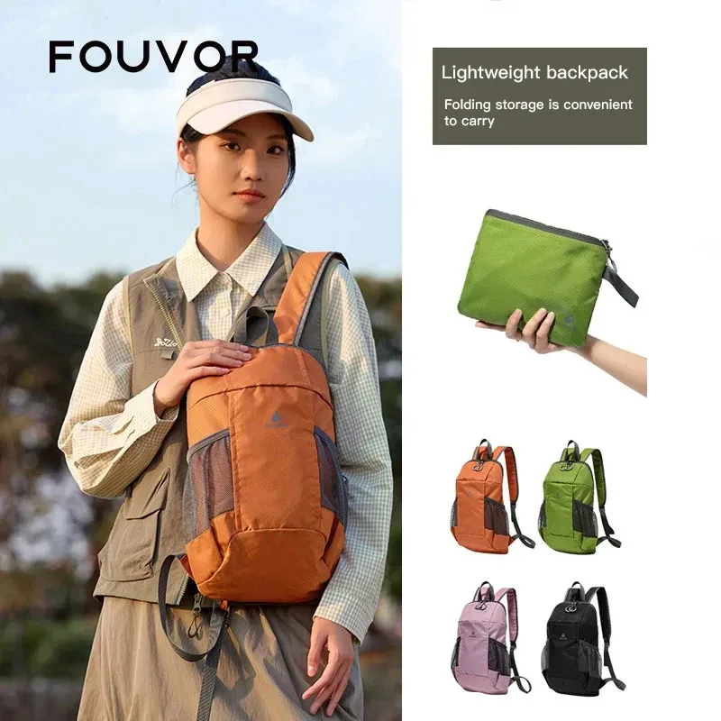 Sac à dos pliable multifonctionnel léger et imperméable Fouvor 2026 pour activités de plein air, voyages, randonnée et école 3037-06