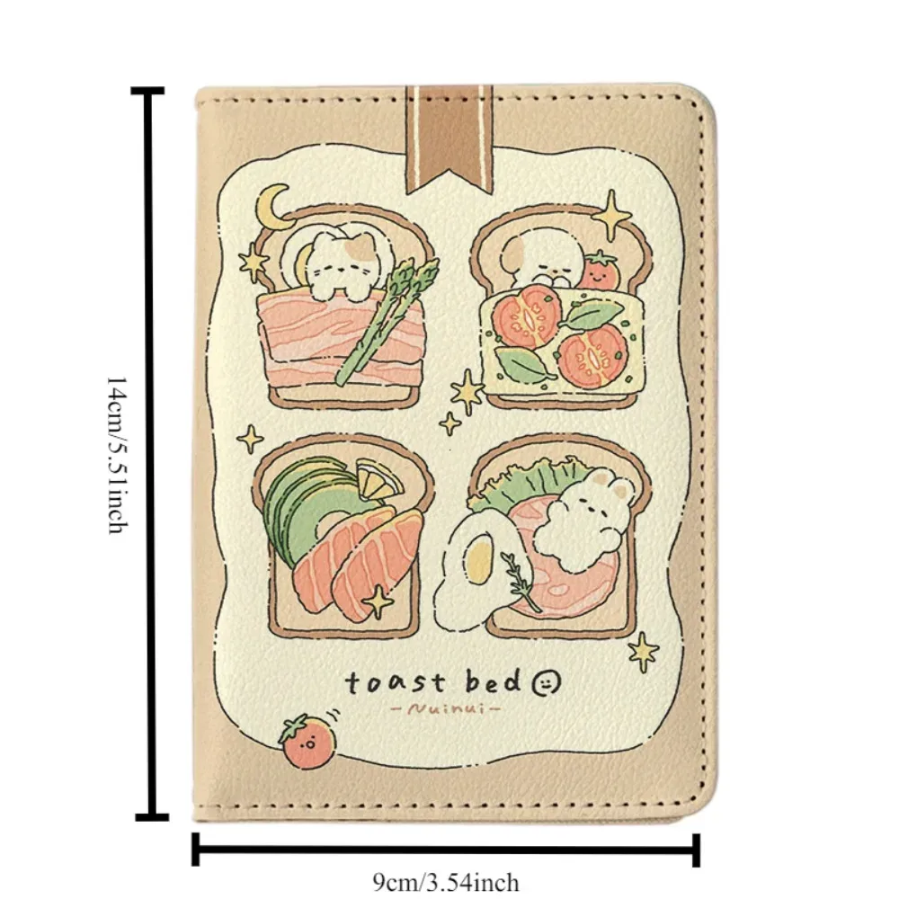 porte-passeport en forme de lapin de dessin animé en cuir pu, porte-cartes multifonction, étanche, couverture légère, voyage en plein air