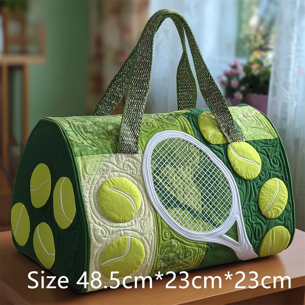sac de sport matelassé imprimé en 3d pour raquette de tennis, grande capacité, sac de voyage et de sport, sac de week-end tendance pour hommes et femmes