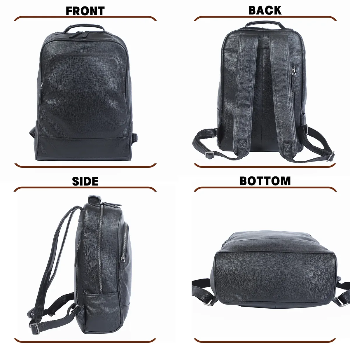 s.worker grand sac à dos classique en cuir véritable, cadeau pour homme, sacs d'école décontractés, sac à dos de voyage pour homme