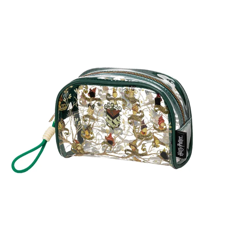 trousse de maquillage noire pinky harry potter, pochette de rangement familiale, trousse de toilette transparente en pvc pour les déplacements et les voyages, cadeau pour les fans, les étudiants et les femmes