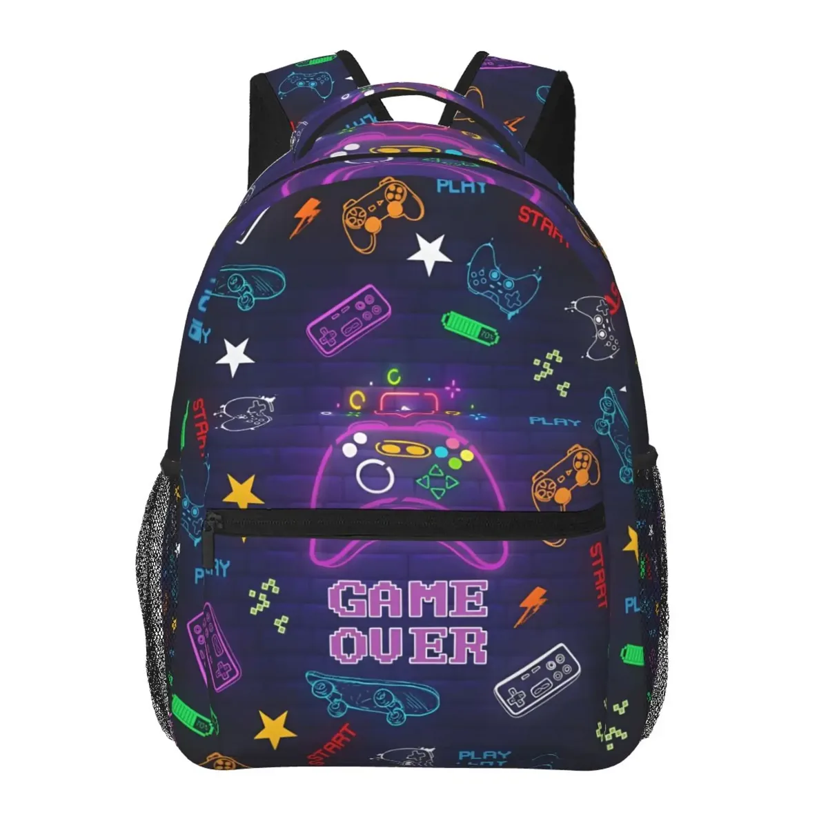 Contrôleur de jeu vidéo sacs à dos d'ordinateur portable pour garçons filles Durable école ordinateur Bookbag unisexe voyage randonnée Camping sac à dos