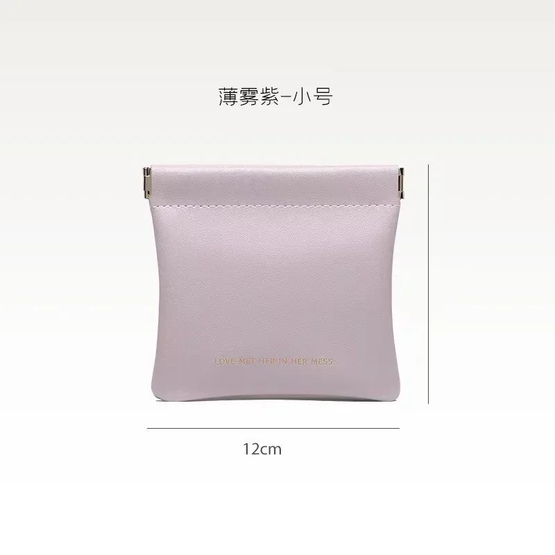 sac de rangement pour écouteurs avec fermeture automatique, sac de rangement pour écouteurs filaires, porte-monnaie en pu, mini sac portable pour rouge à lèvres et maquillage