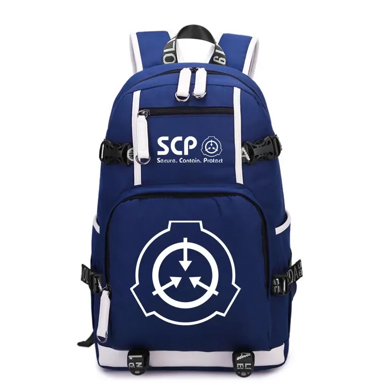 sac à dos scp secure contain protect, cartable noir, sacs d'école de dessin animé, sac à dos de voyage lumineux, sacs initiés par ordinateur portable usb