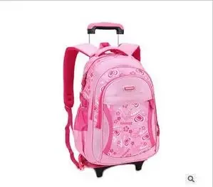 sac à dos d'école à roulettes pour enfant fille