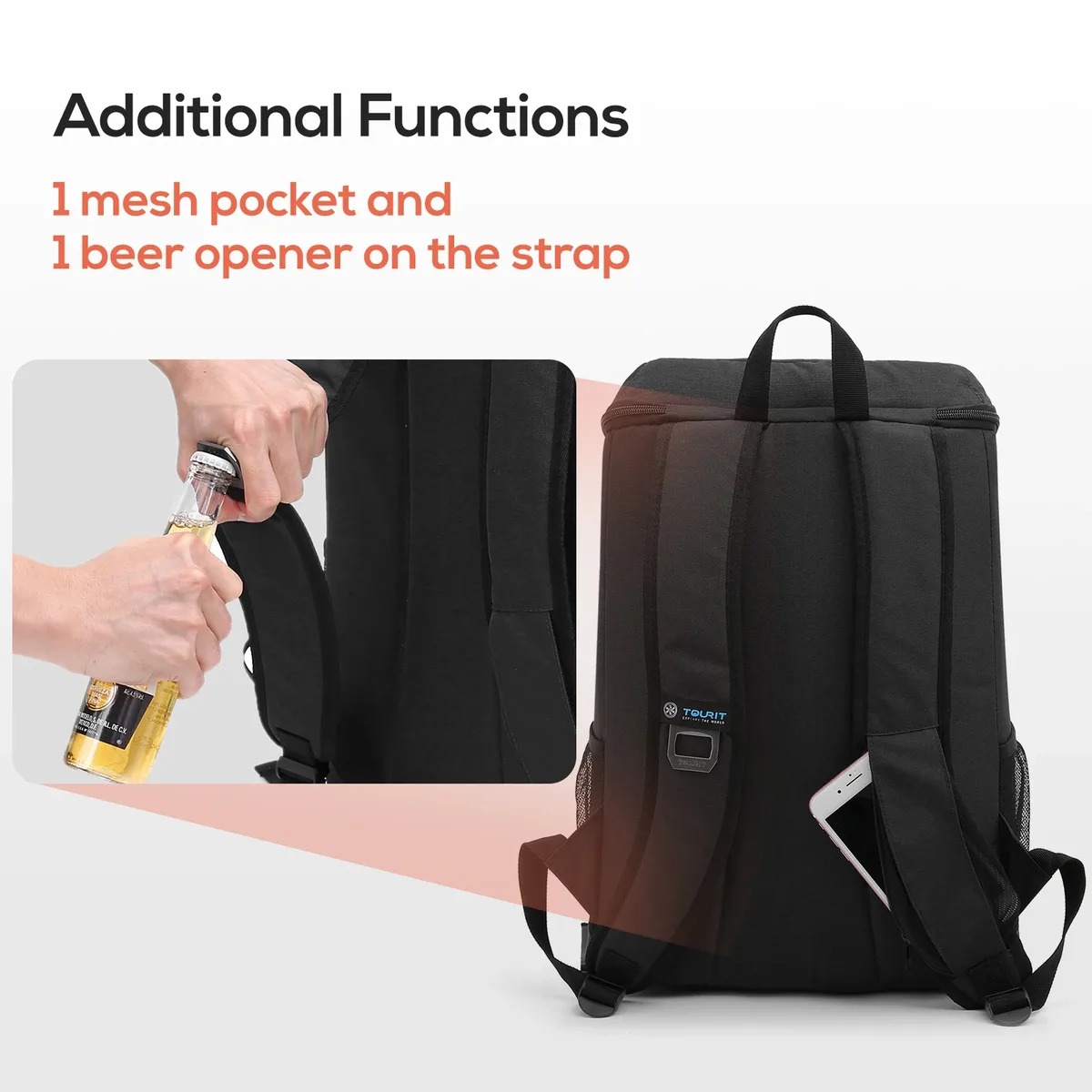 tourit 30 litres sac à dos thermique pour bière léger imperméable grand frais gardant sac isolé sac à dos isotherme sac de plage