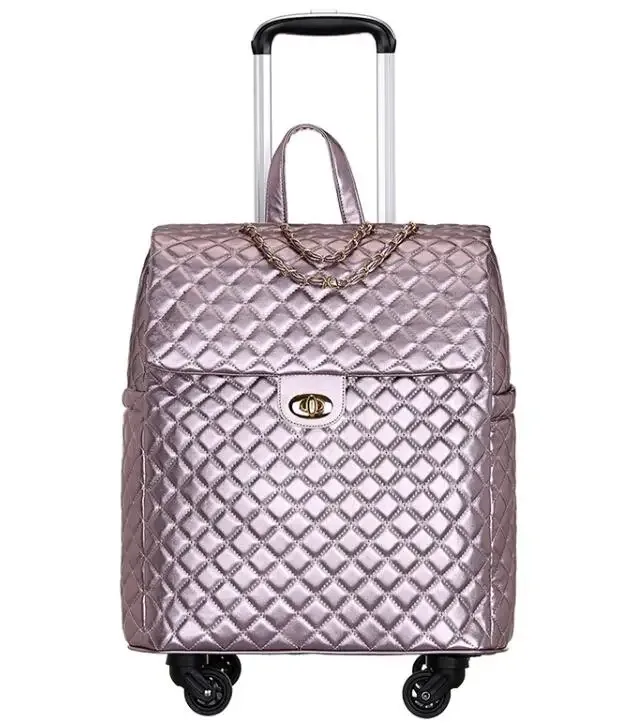 sac à bagages à roulettes en pu pour femme, bagage à roulettes, valise à roulettes, cabine, voyage, nouveau, 2020