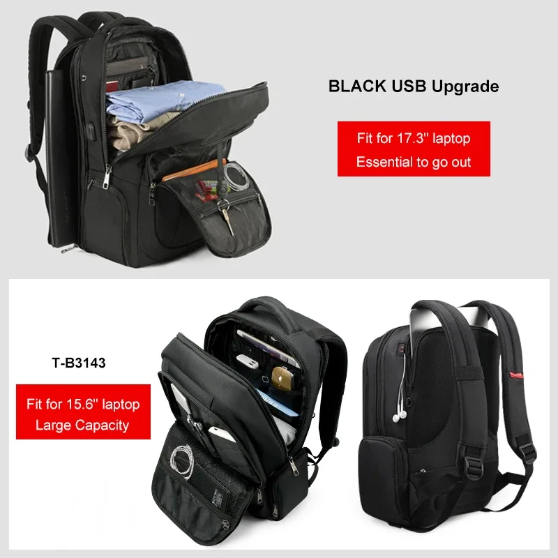 tigernu sac à dos en nylon imperméable femme hommes sac à dos pour 15.6 ordinateur portable sac pour ordinateur portable mochilas sacs à dos scolaires sac mâle sac à dos