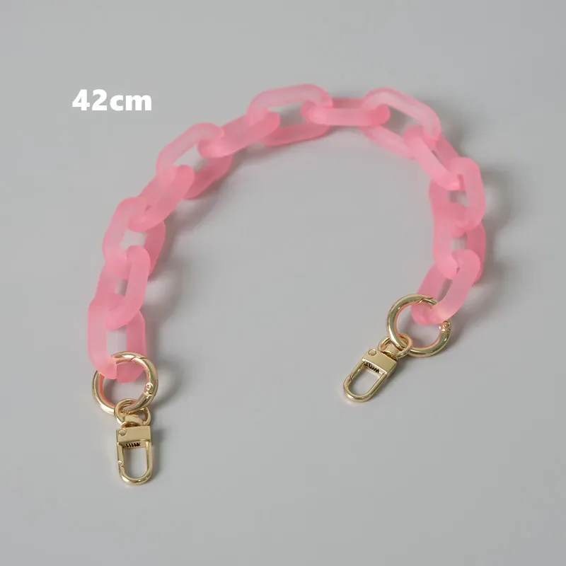 accessoires de sac à bandoulière en acrylique pour femmes, pièces détachables, chaîne de remplacement, bonbons, mignon, sangle mate, chaîne de poignée d'épaule, nouvelle mode