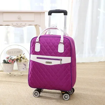 sac de voyage à roulettes pour femme, oxford, grande capacité, bagages à roulettes, valise