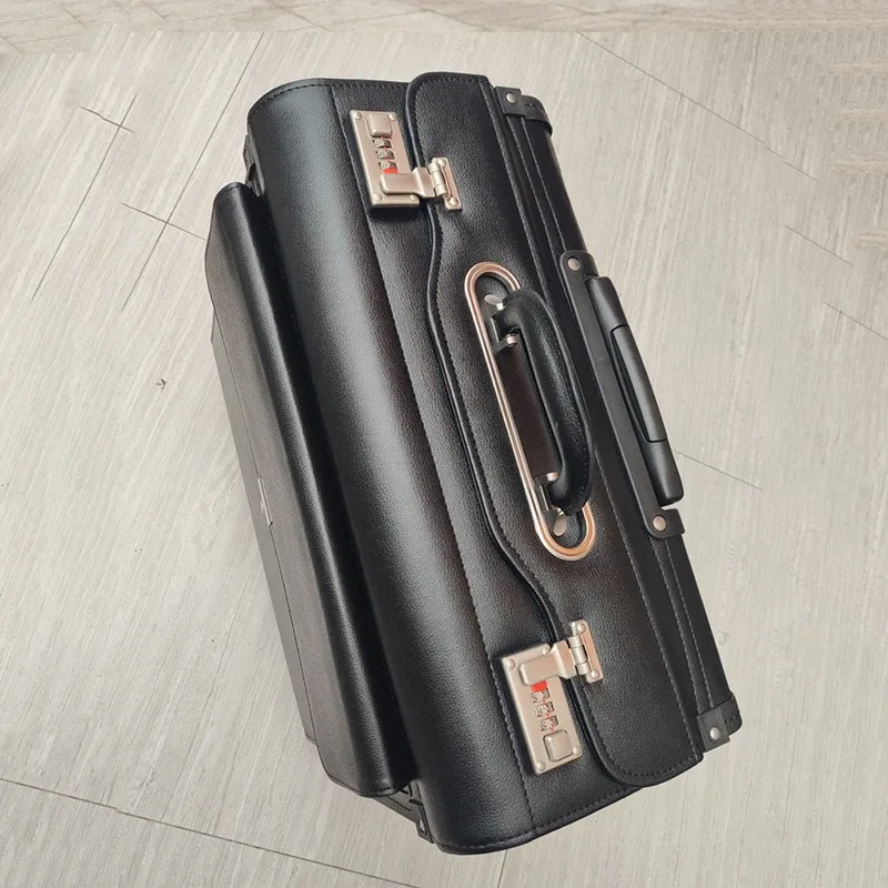 valise à roulettes pour capitaine, avocat, steward, photographie d'affaires, valise de cabine, agent de bord, train à grande vitesse